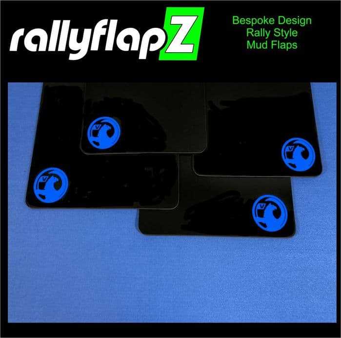 Rally Flapz, CORSA D VXR (2007-2014) BLACK MUDFLAPS (Badge Logo Nitrous)