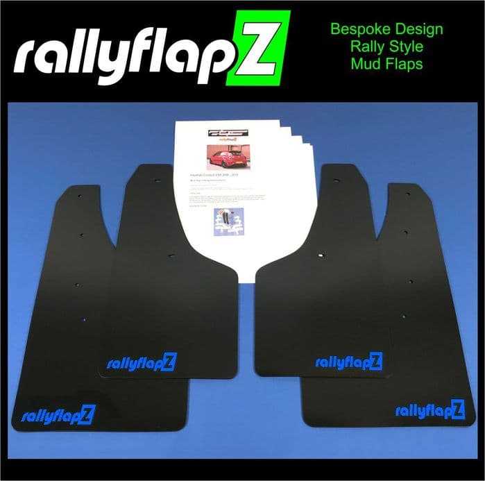 Rally Flapz, CORSA D VXR (2007-2014) BLACK MUDFLAPS (rallyflapZ Logo Nitrous)