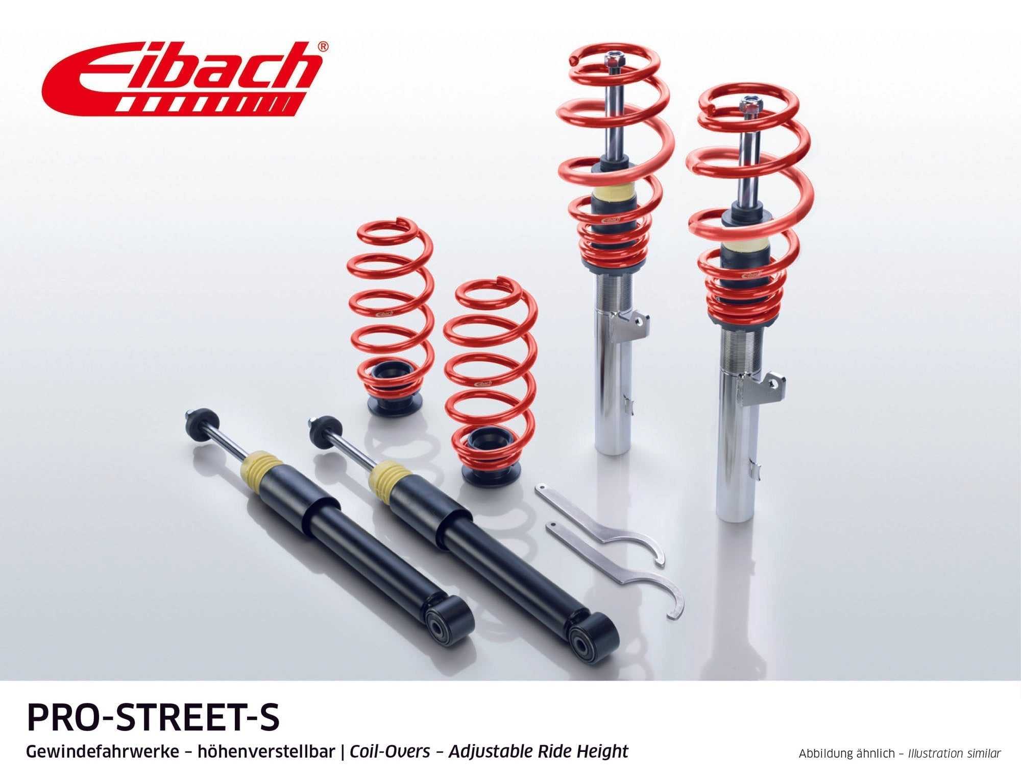 Eibach, Eibach Pro-Street Coilover Kit - Audi A1 8X 1.0TFSI/1.2TFSI/1.4TFSI/1.4TDI/1.6TDI/2.0TDI