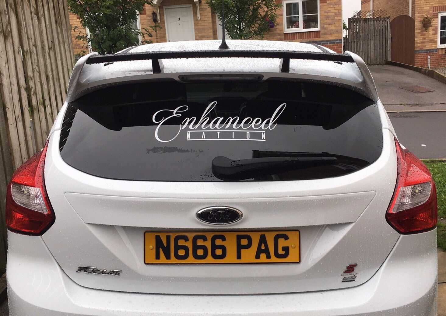 Car Enhancements UK, Enhanced Nation rear windscreen sticker