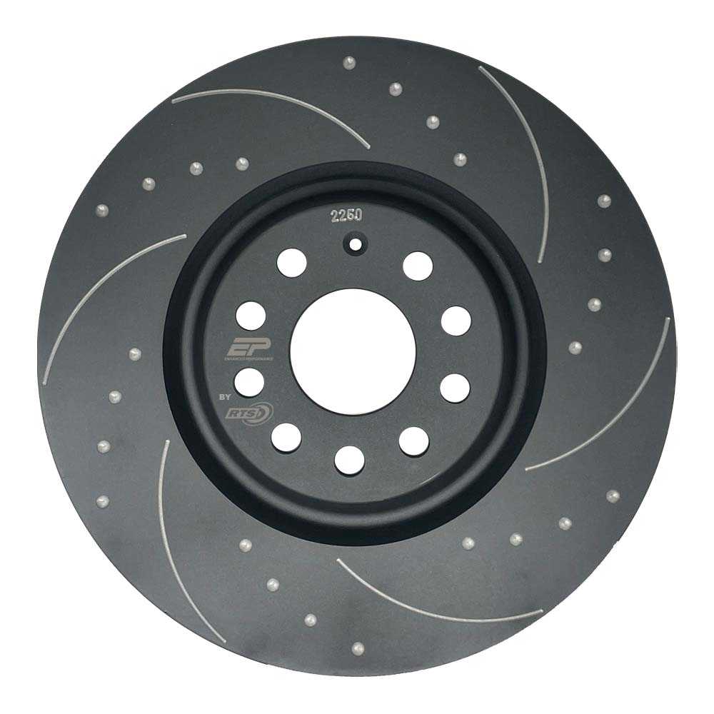 Enhanced Performance, Enhanced Performance (By RTS) Brake Disc Upgrade - Fiesta MK7 1.25 / 1.4 / 1.6 Petrol All Models - Dimpled & Grooved