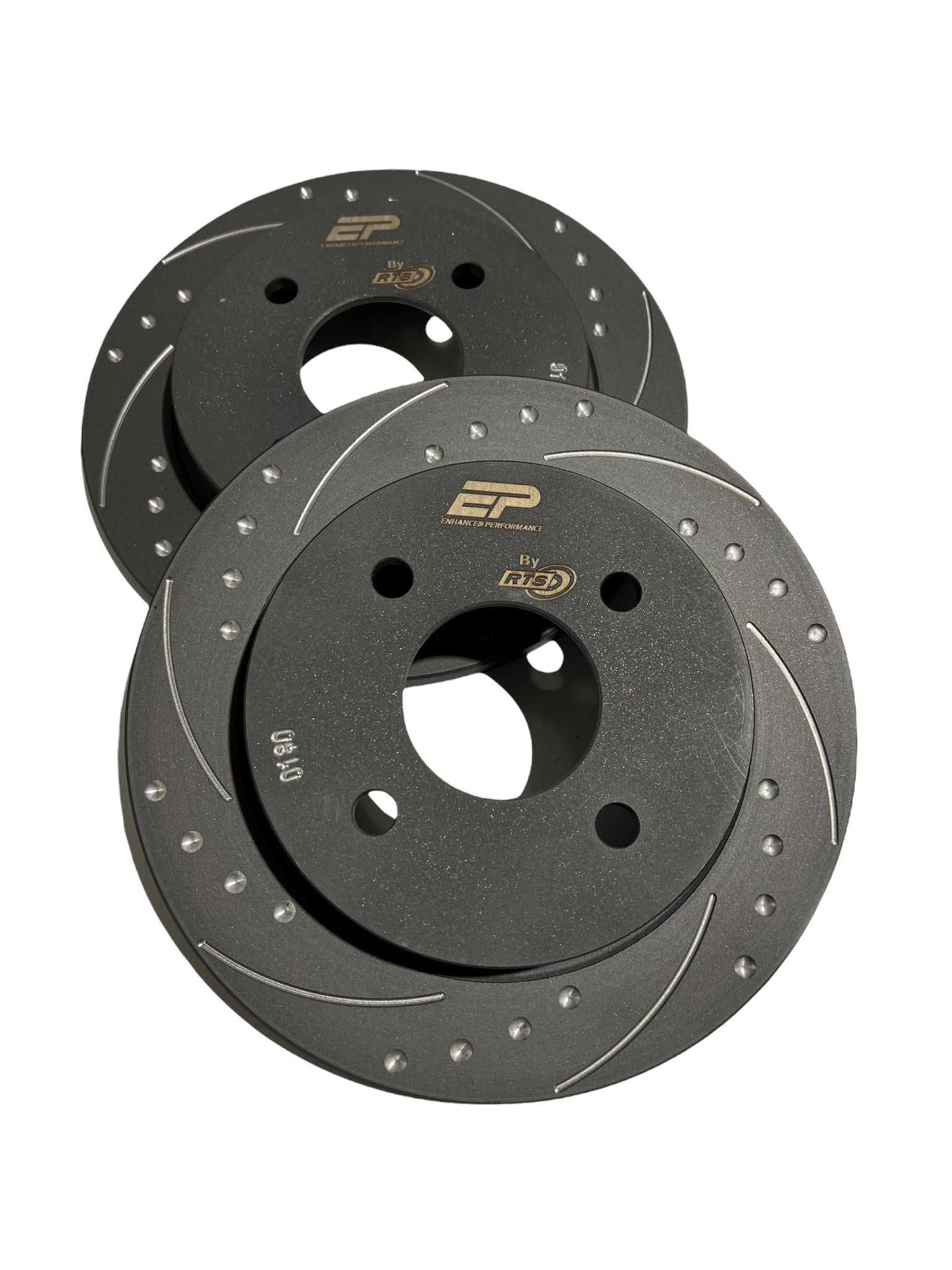Enhanced Performance, Enhanced Performance (By RTS) Rear Brake Disc Upgrade - MK8 Fiesta 1.0 - Dimpled & Grooved