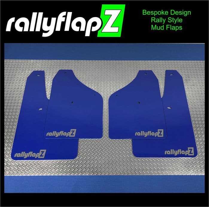 Rally Flapz, FIESTA ST150 (2002-2008) Inc Zetec S BLUE MUDFLAPS (rallyflapZ Logo Silver)