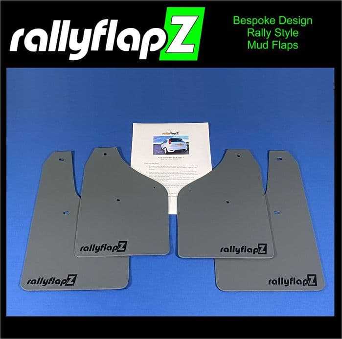 Rally Flapz, FIESTA ST150 (2002-2008) Inc Zetec S STEALTH GREY MUDFLAPS (rallyflapZ Logo Black)