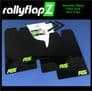Rally Flapz, FOCUS RS Mk2 (2009-2011) BLACK MUDFLAPS (Logo Lime Green)