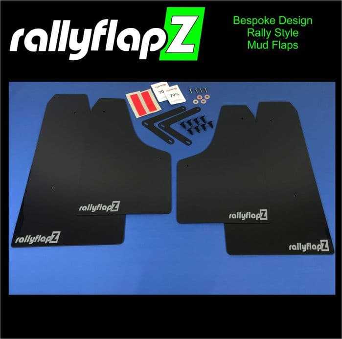 Rally Flapz, FOCUS RS Mk2 (2009-2011) BLACK MUDFLAPS (rallyflapZ Logo Grey)