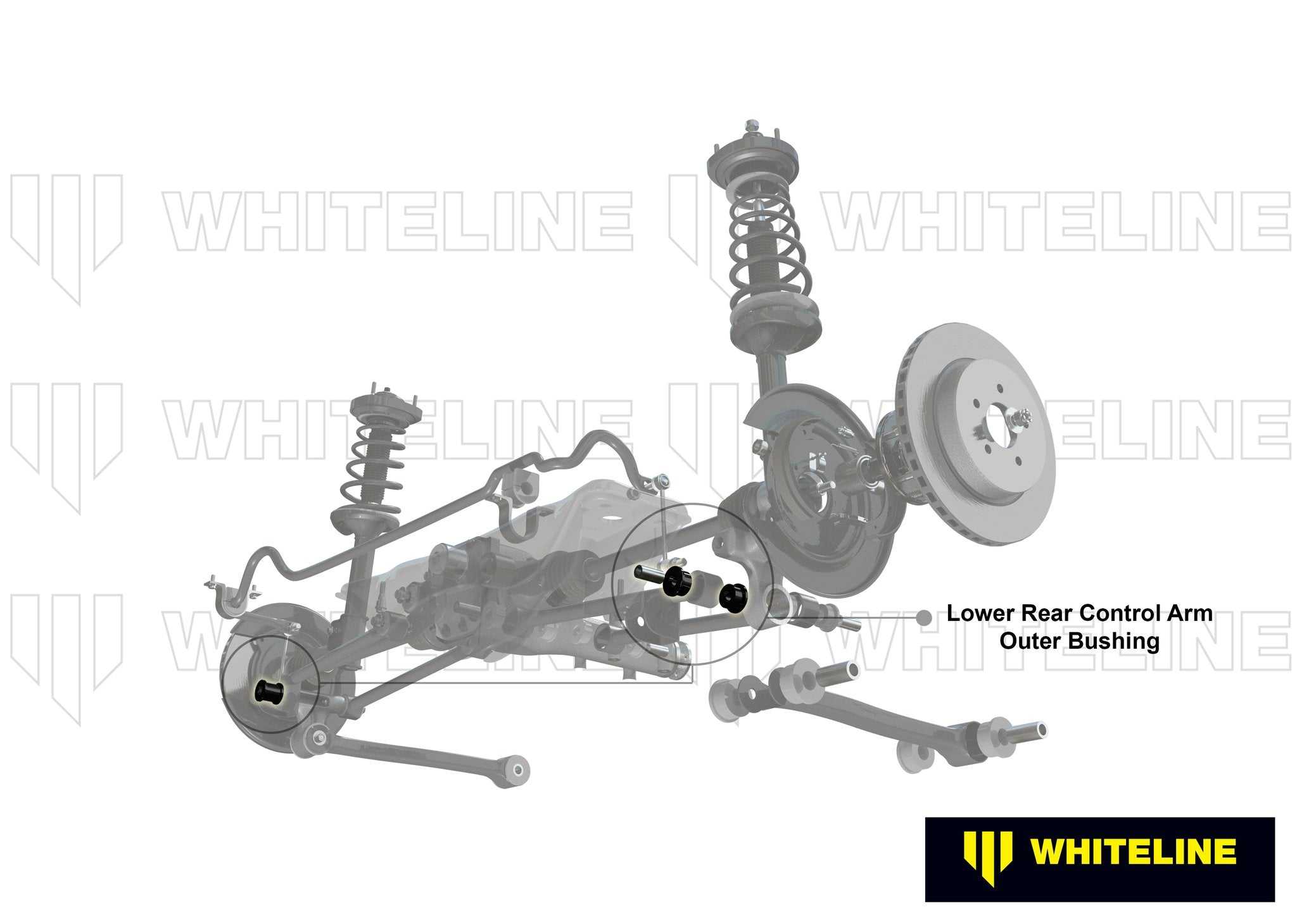 WhiteLine, Fixed Camber Kit - Rear Control Arm Rear Upper Outer Bushing - Mazda RX7 FC - WhiteLine