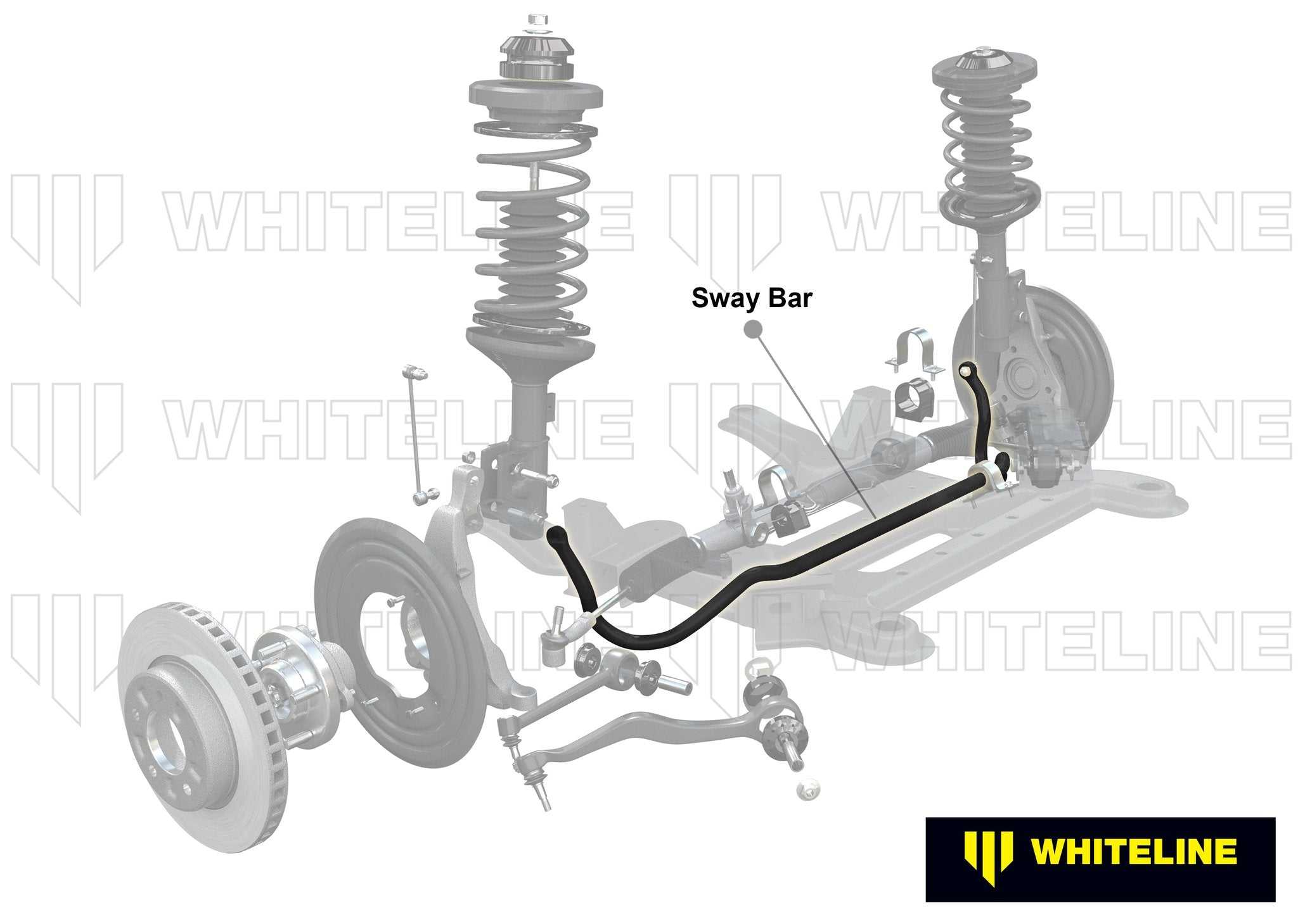WhiteLine, Front Anti-Roll Bar 30mm Heavy Duty Blade Adjustable Ford Mustang S550 Incl GT 2014-2019 - WhiteLine