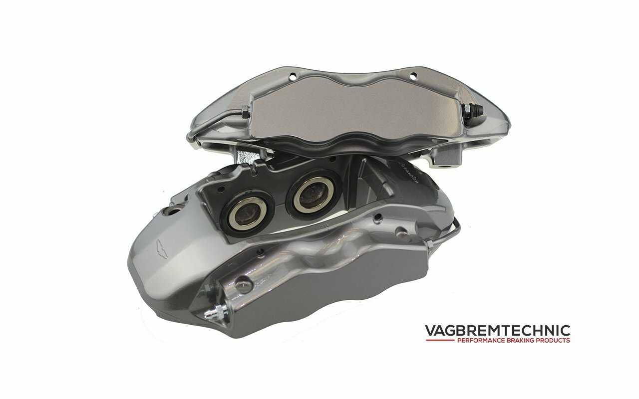 Vagbremtechnic, Front Brake Kit 4 Piston Brembo Calipers with 362x32mm 2-Piece Discs (BK0011) (Audi A4 B5)