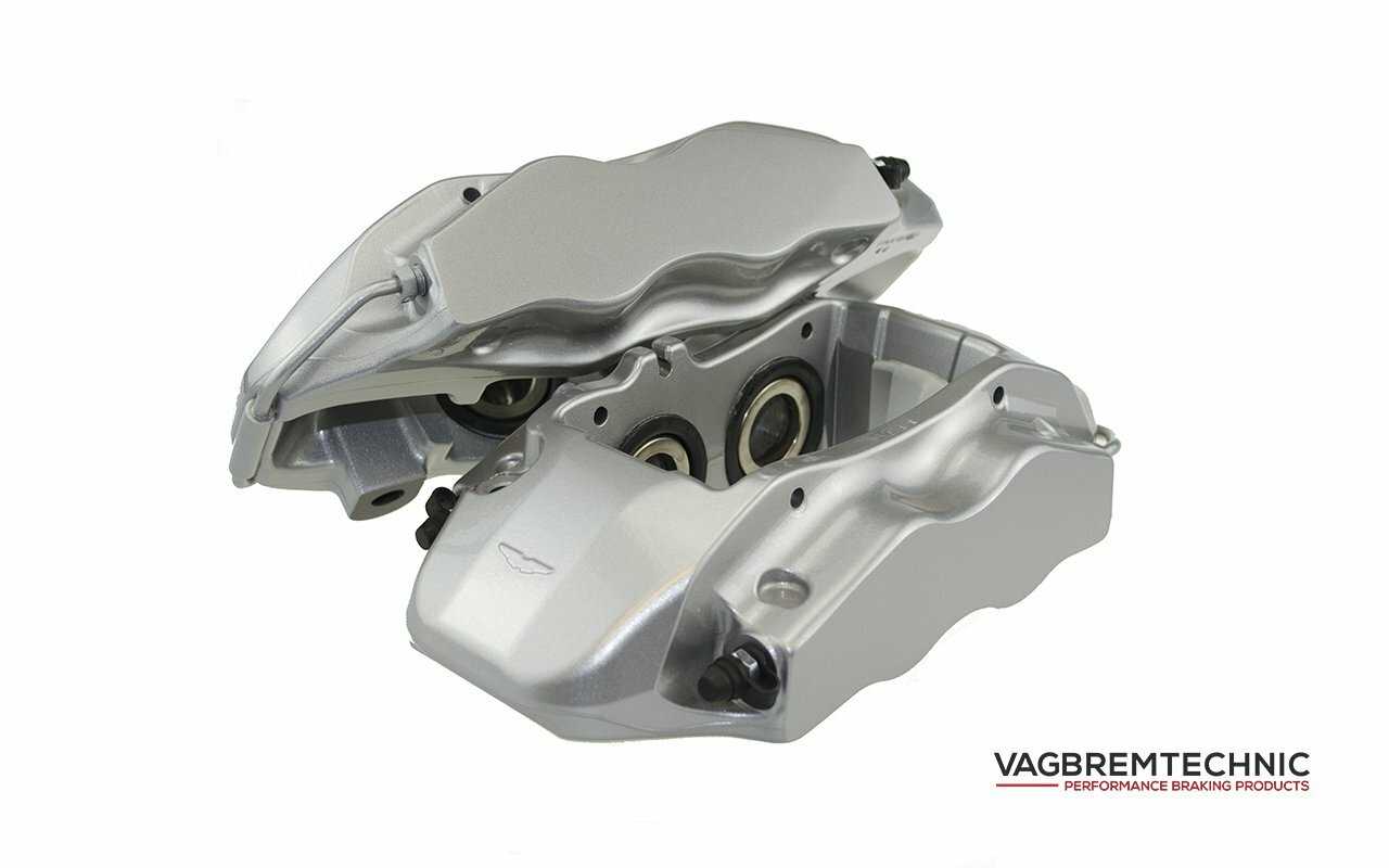 Vagbremtechnic, Front Brake Kit 4 Piston Brembo Calipers with 362x32mm 2-Piece Discs (BK0011) (Audi A4 B6)