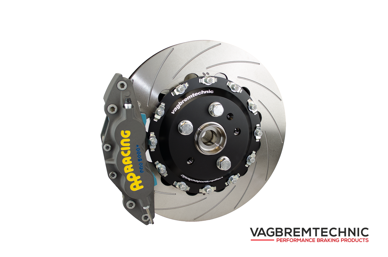 Vagbremtechnic, Front Brake Kit 6 Piston AP Racing Calipers with 362x32mm 2-Piece Discs (BK0009) - RACE ONLY (Audi A3 8L 1996-2003)