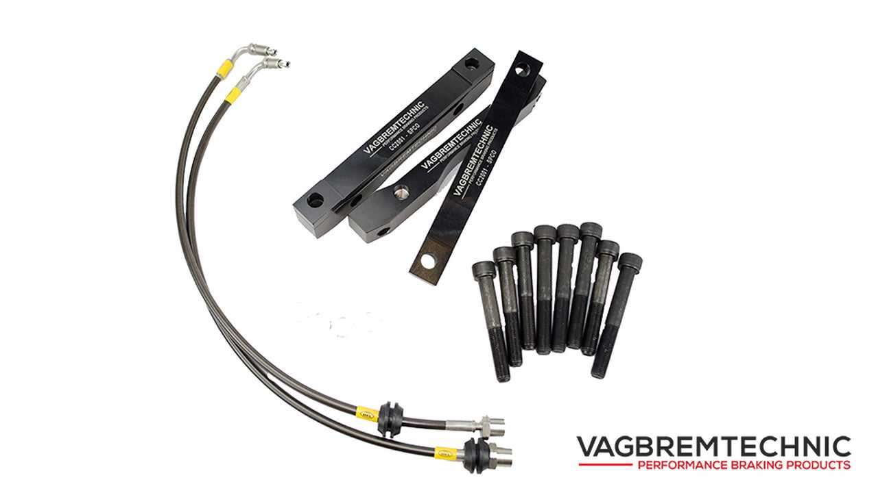 Vagbremtechnic, Front Caliper Carrier Kit - Allows Fitment of Aston Martin DB9 or REVERSED Audi TTRS (8J) Calipers to OE 325mm or CSL 345mm discs (AK0007) (BMW M3 E46)
