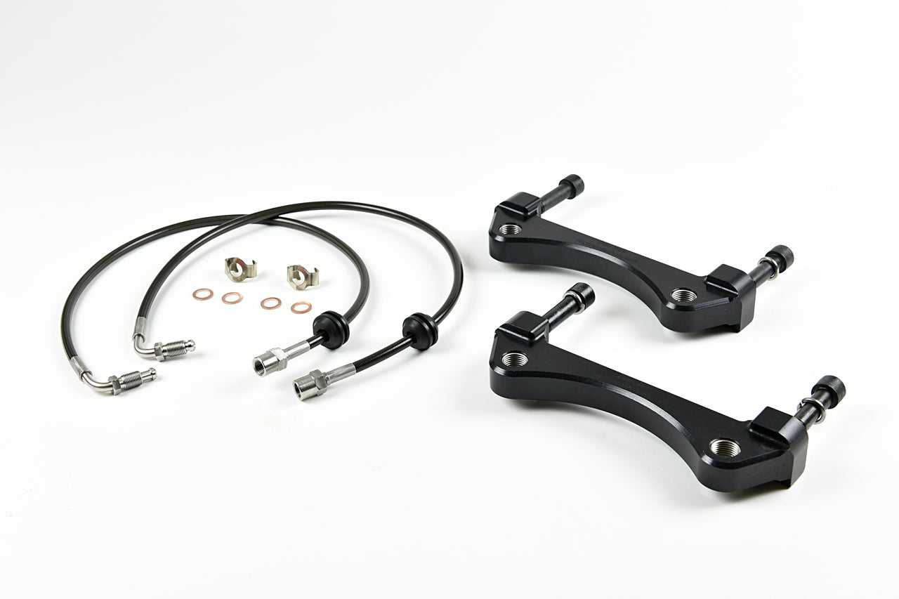 Vagbremtechnic, Front Caliper Carrier Kit - Allows Fitment of TTRS/RS3 4 Piston Brembo Calipers to OE 340mm Discs (AK0006) (VW Transporter T5/T6)