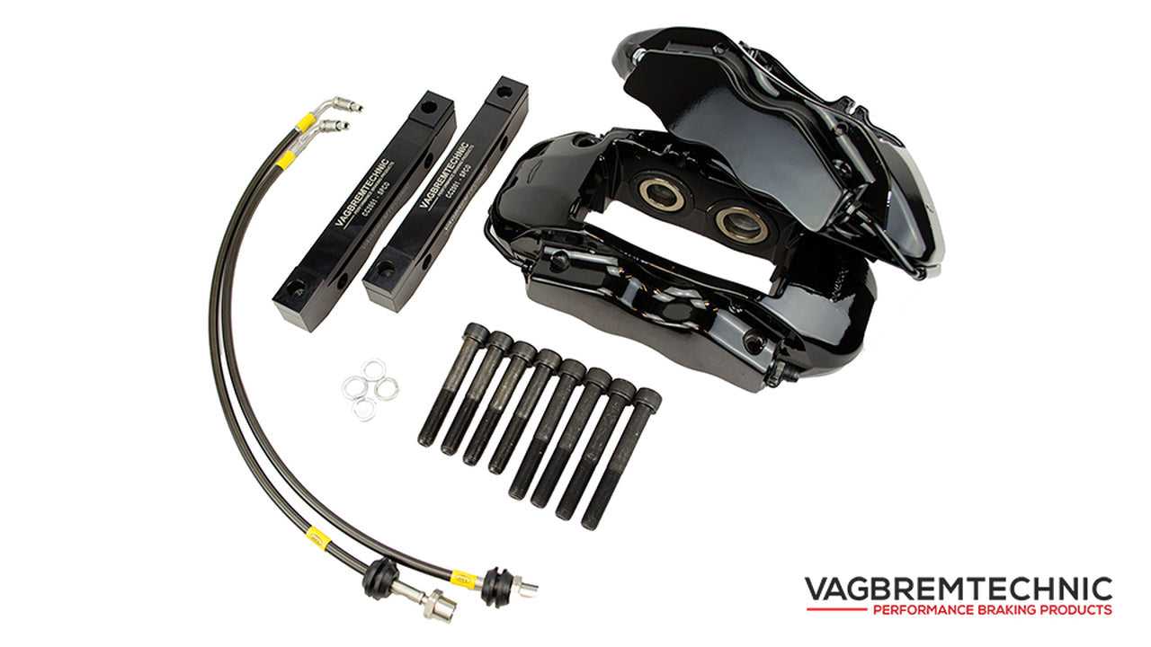 Vagbremtechnic, Front Caliper Upgrade Kit with 4 Piston Brembo Calipers (BK0014) (BMW Z4M)